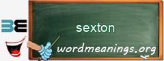 WordMeaning blackboard for sexton